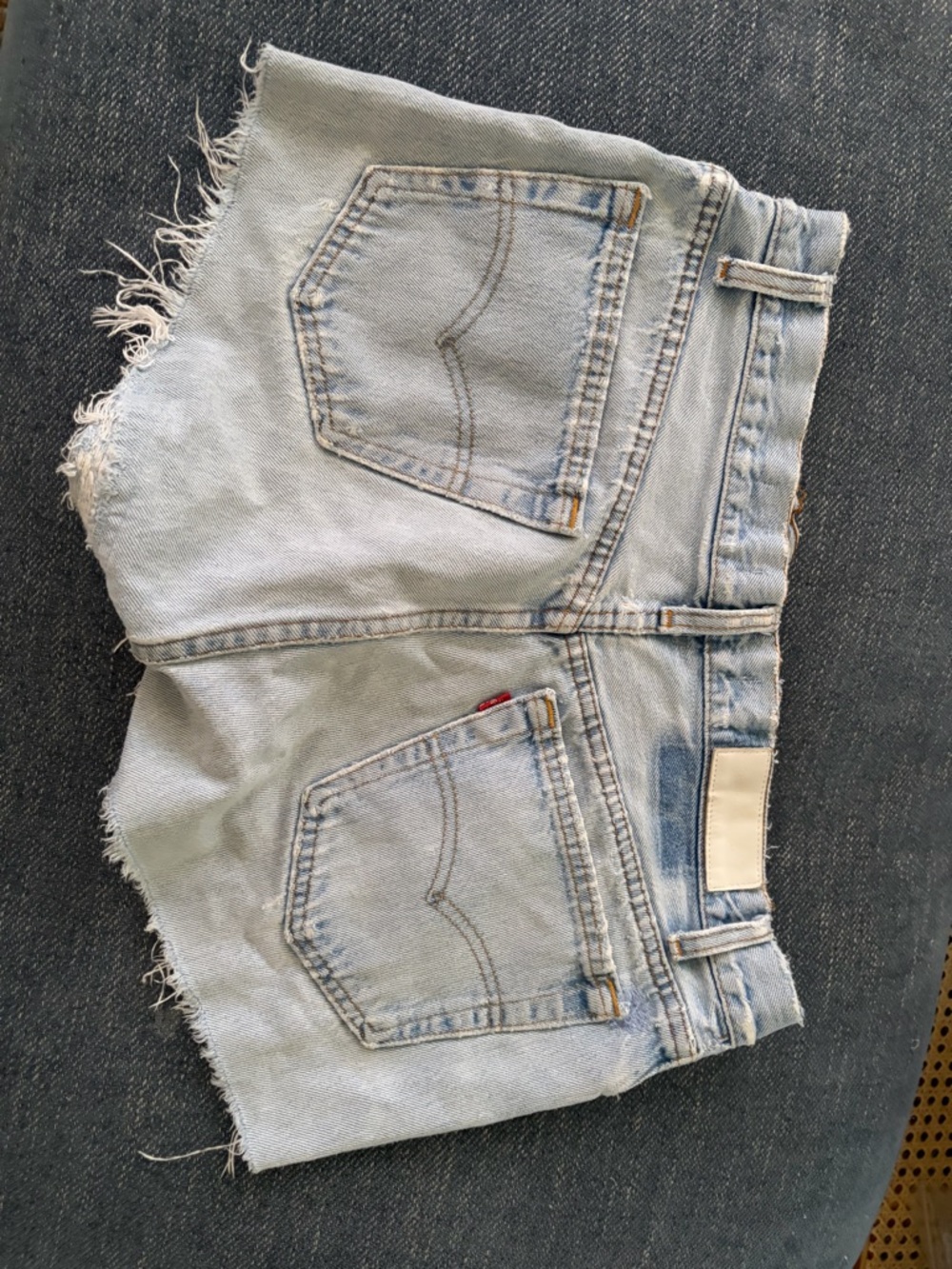 High-Rise Light Blue Denim Cutoff Shorts for Women